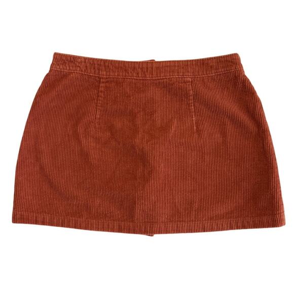 Chloe & Katie Orange Corduroy Miniskirt Youth Size XL Y2K 70s Clueless Preppy - Picture 2 of 6